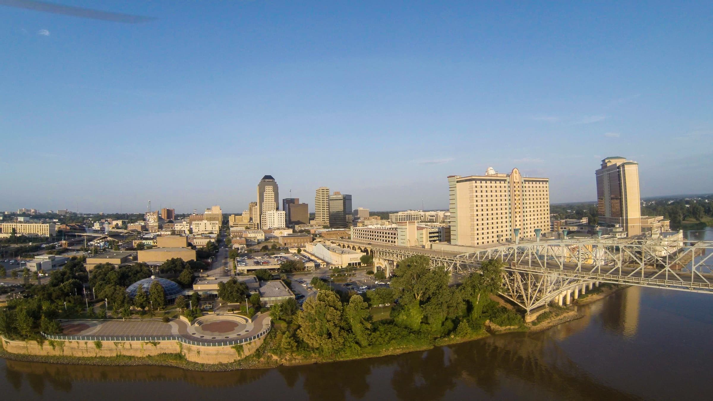 Shreveport, Louisiana skyline at dusk